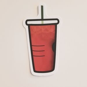 10/$10 Red Starbucks Sticker